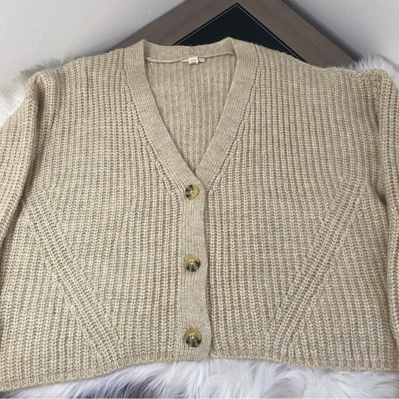 a.n.a Cream Knit Cardigan Sweater - Picture 3 of 10